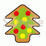 クリスマスツリー「クッキーのイラスト」切り抜き画像