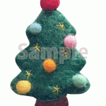 フェルト細工のクリスマスツリー【切り抜き画像】