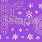 紫色の雪の結晶【デスクトップ壁紙】