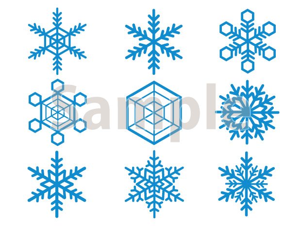 クリスマス 雪の結晶 のイラスト 切り抜き画像 無料イラスト