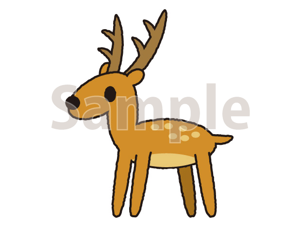 鹿のイラスト フリー素材 無料イラスト かわいいフリー素材 画像 写真 の フリーダ