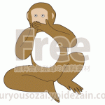 日光東照宮、言わ猿のイラスト