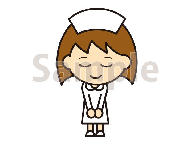 看護師 ナース がお辞儀をするイラスト 無料イラスト かわいいフリー素材 画像 写真 の フリーダ