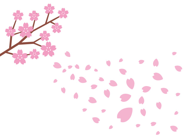 桜が散るイラスト フリー素材 無料イラスト かわいいフリー素材 画像 写真 の フリーダ