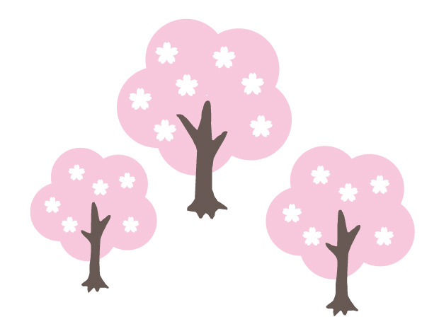 桜の木々 イラスト 無料イラスト かわいいフリー素材 画像 写真 の フリーダ
